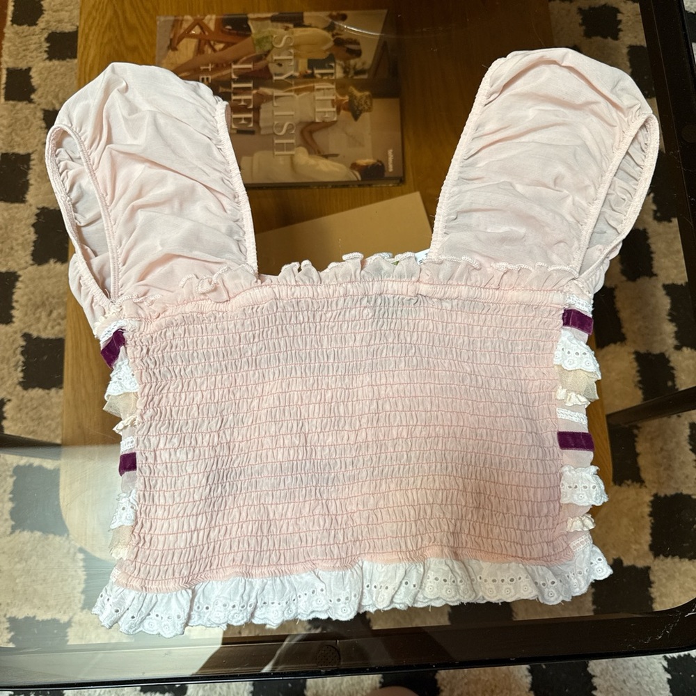 Pink and Purple Ruffle Top - Picture 2 of 2